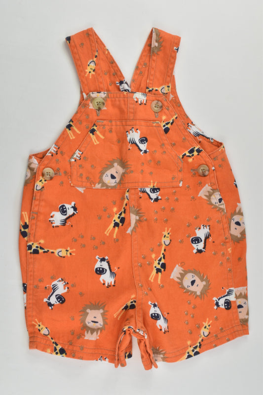 Dymples Size 000 Safari Animals Short Overalls