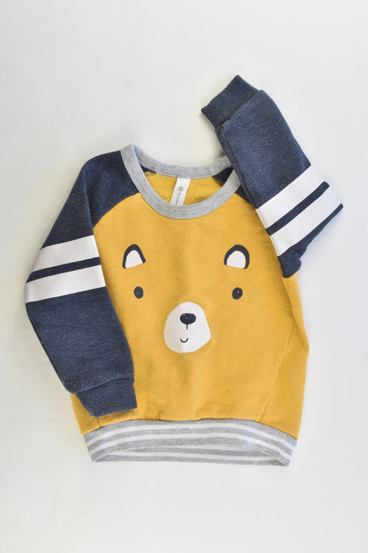 Dymples Size 1 (18 months) Mustard Bear Sweater