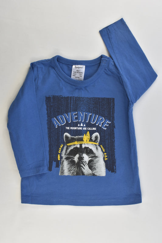Dymples Size 1 (18 months) Raccoon Adventure Top