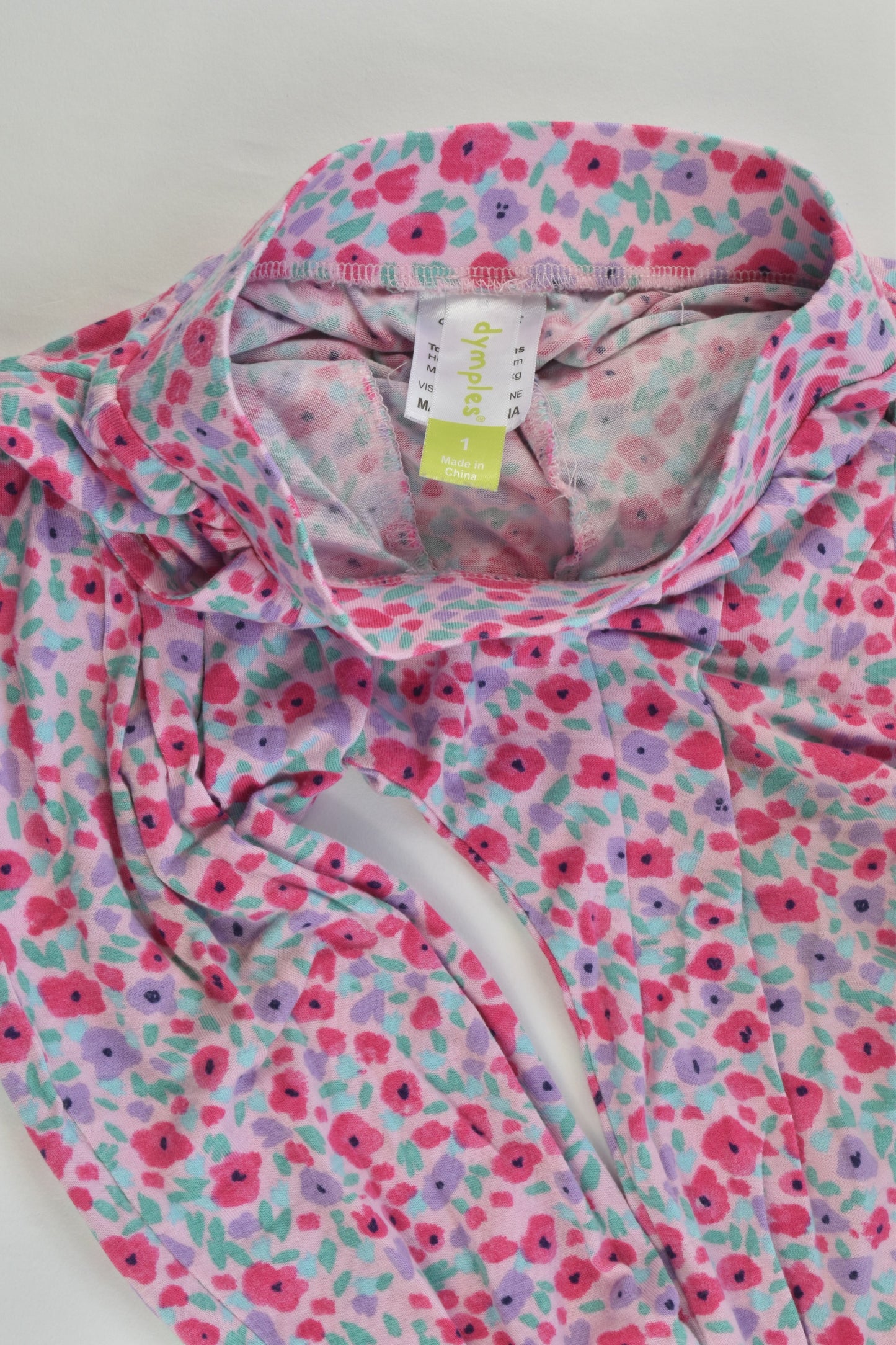 Dymples Size 1 Floral Lightweight Baggy Pants