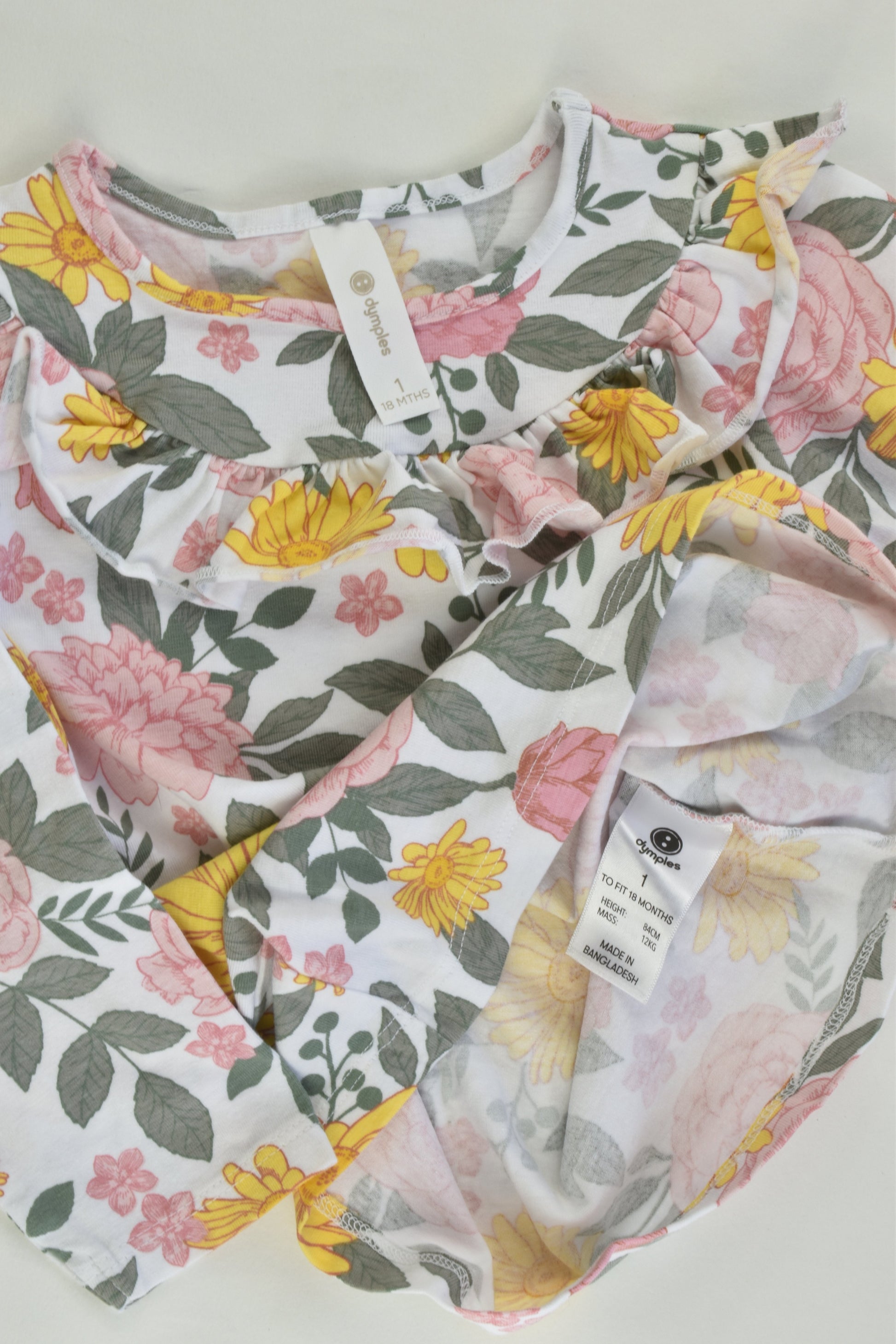 Dymples Size 1 Floral Top