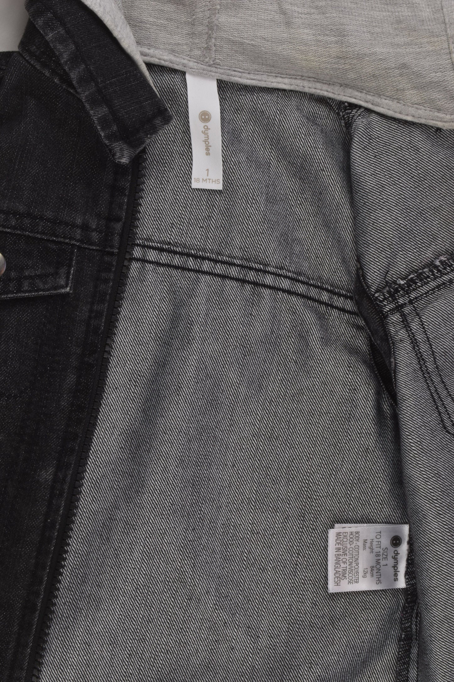 Dymples Size 1 Hooded Denim Vest