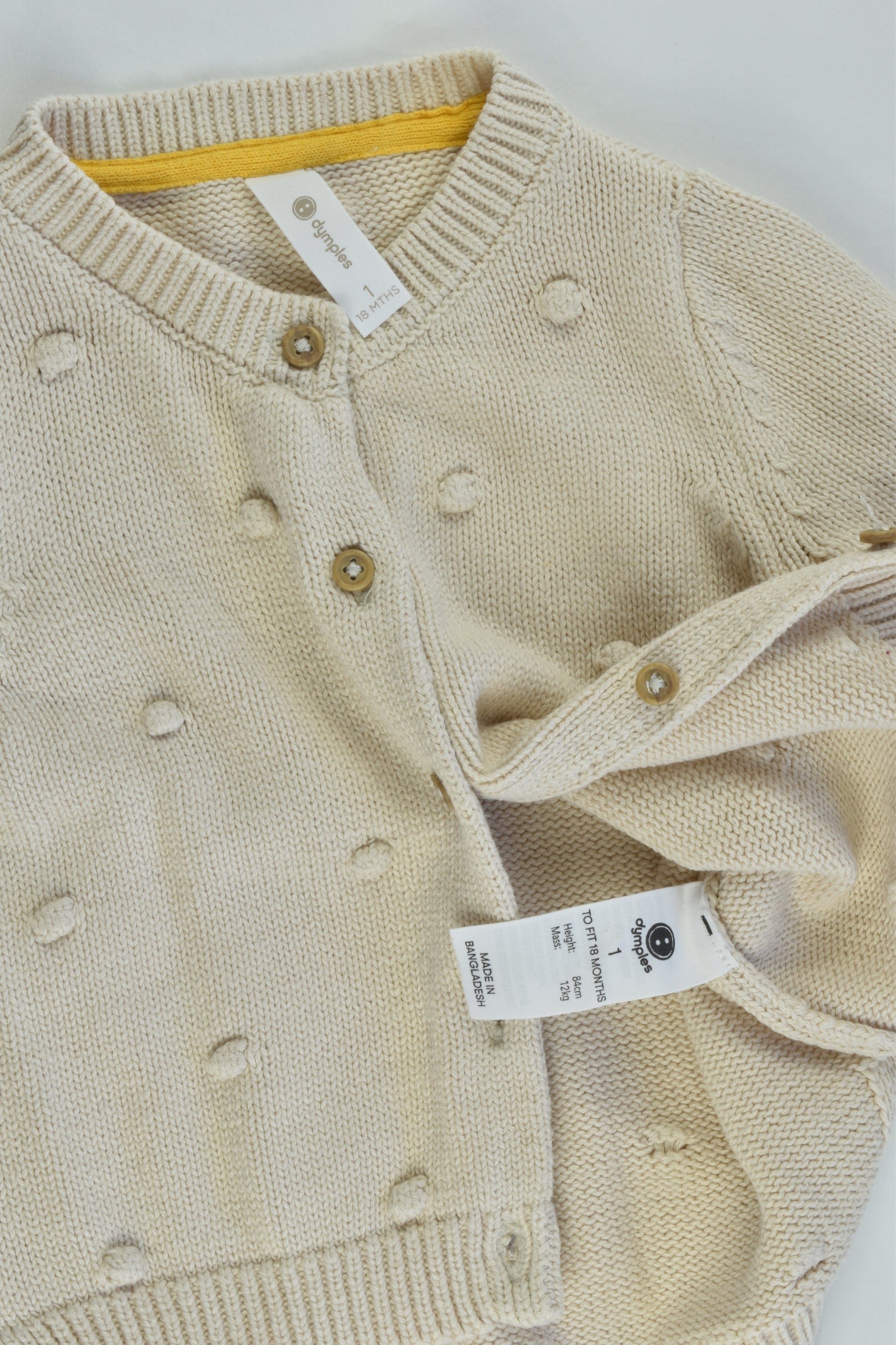 Dymples Size 1 Knitted Cardigan