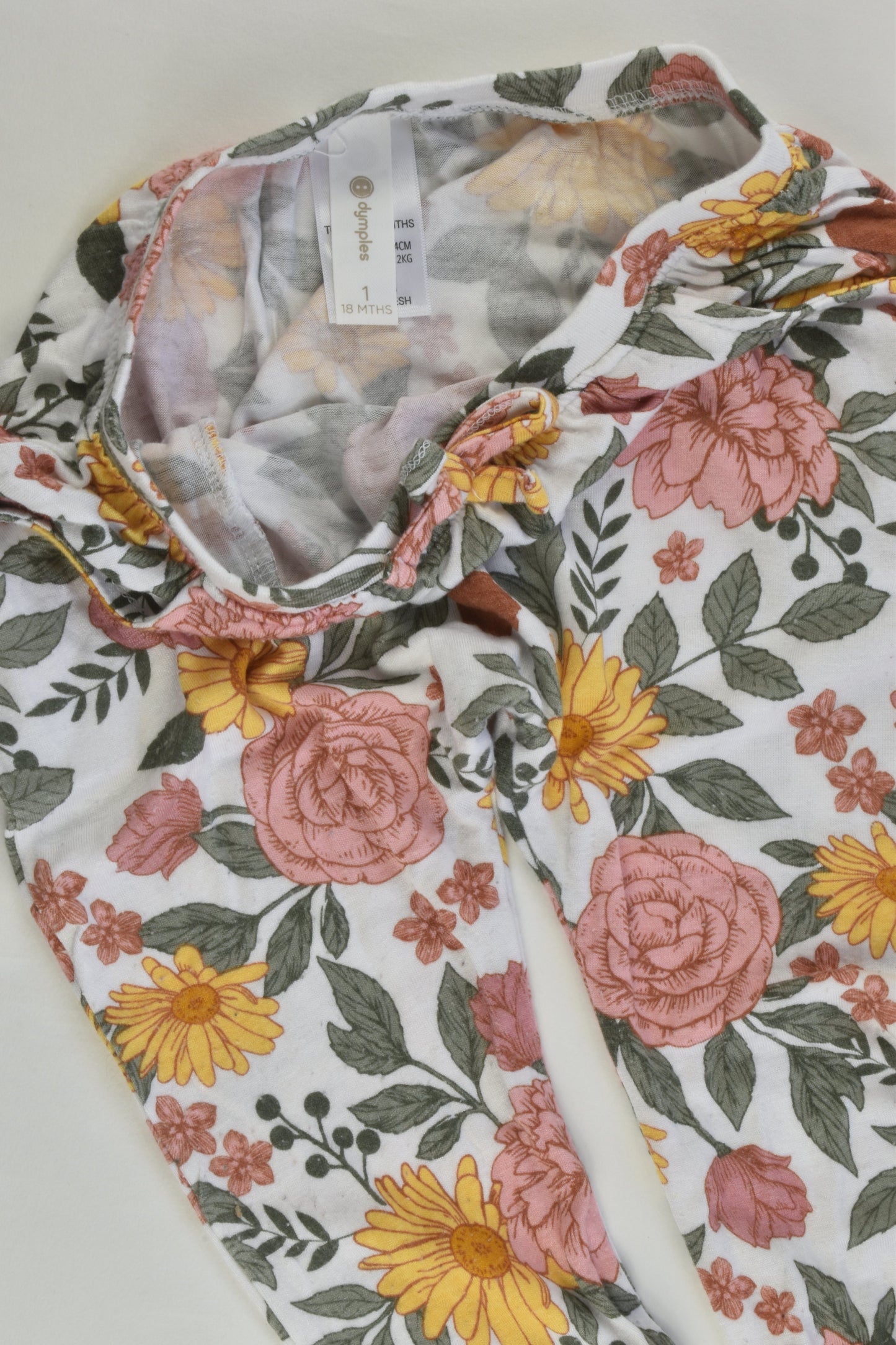 Dymples Size 1 Lightweight Baggy Floral Pants