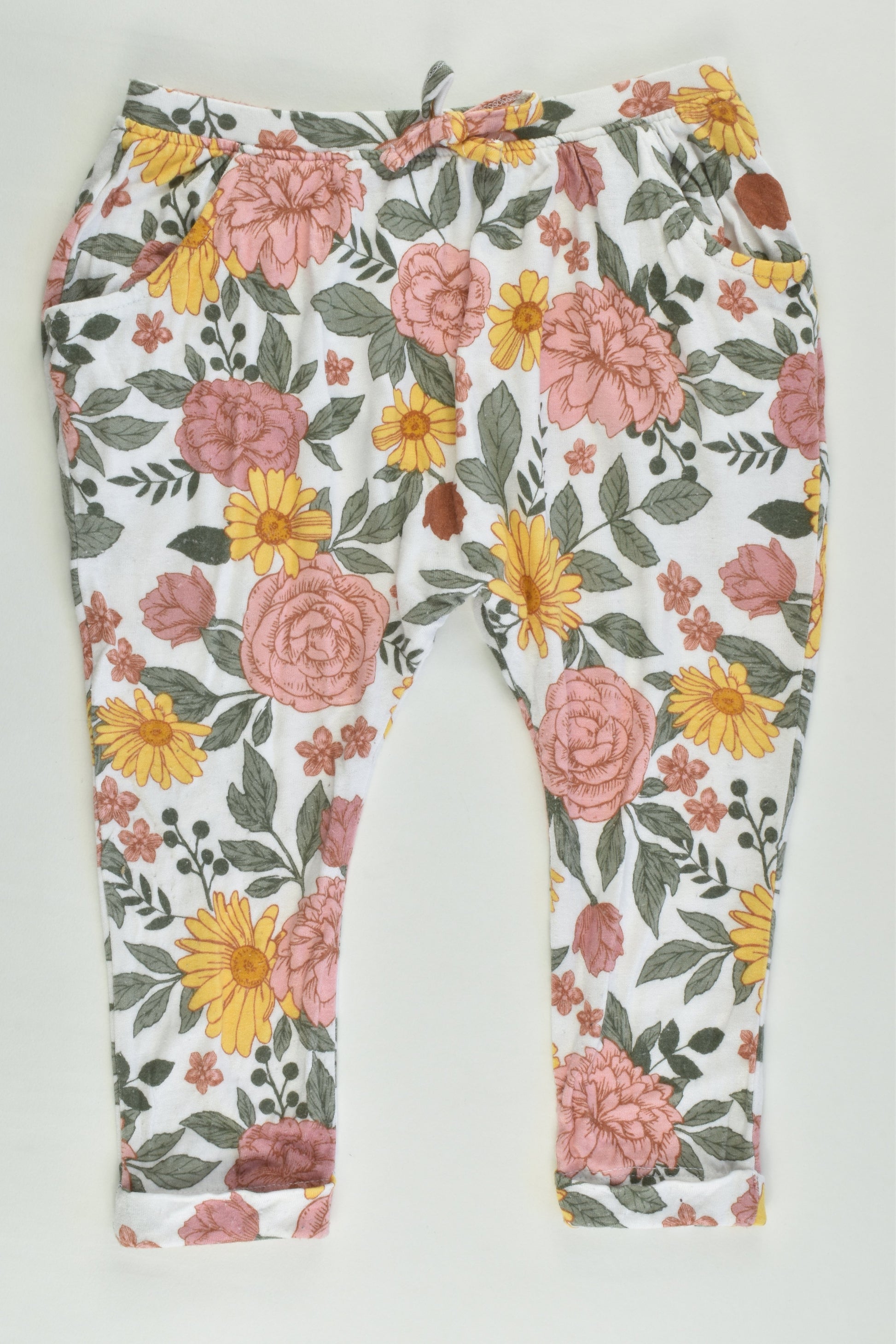 Dymples Size 1 Lightweight Baggy Floral Pants