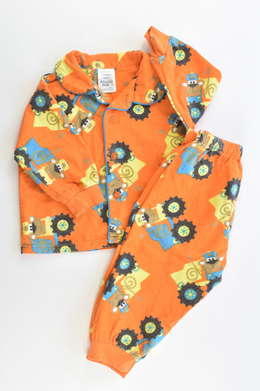 Dymples Size 1 Monkey and Dump Truck Flannelette Pj Set