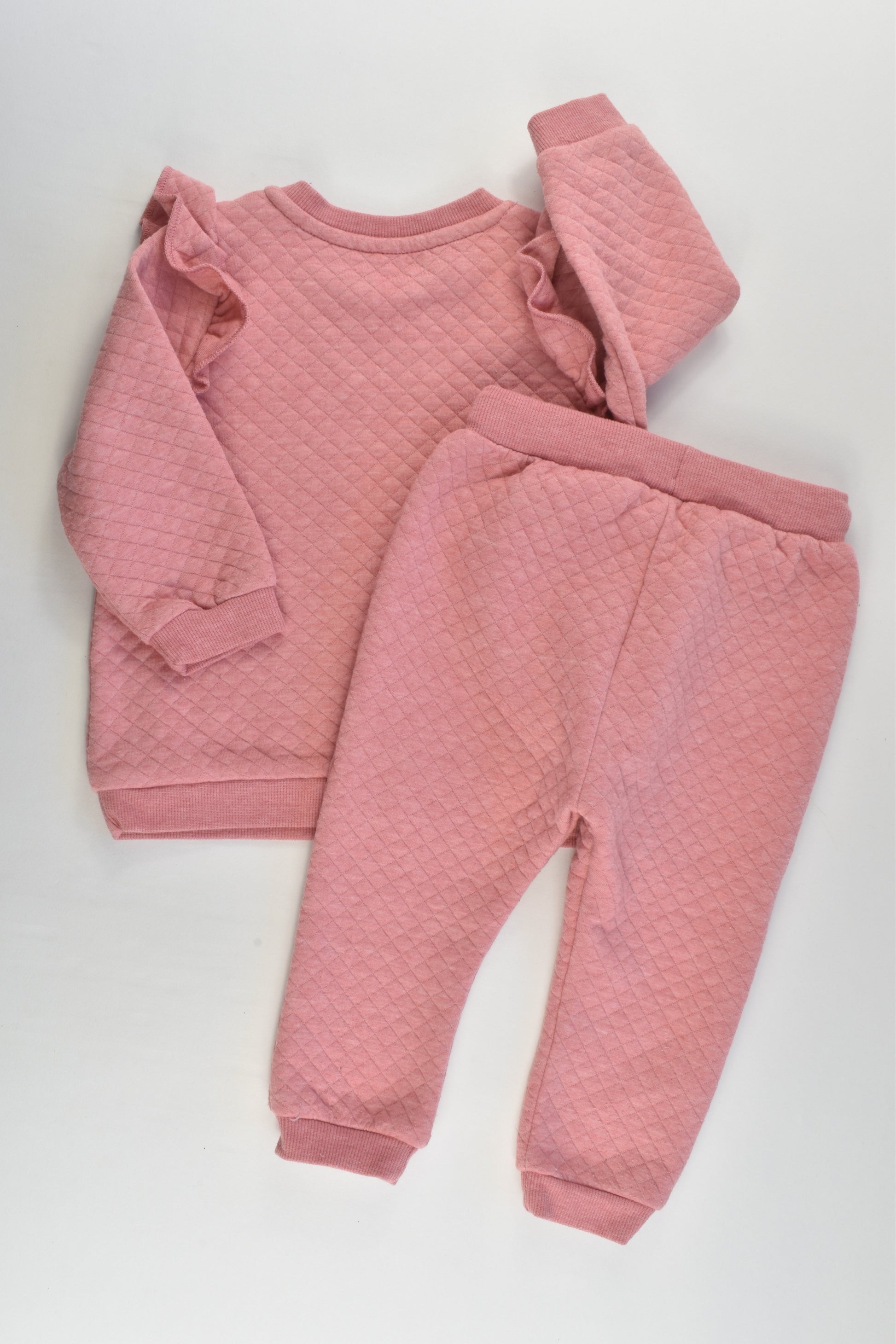 Dymples Size 1 Ruffle Sweater and Matching Track Pants