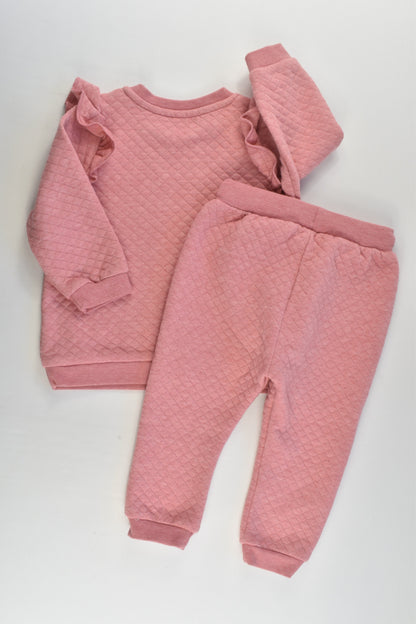 Dymples Size 1 Ruffle Sweater and Matching Track Pants