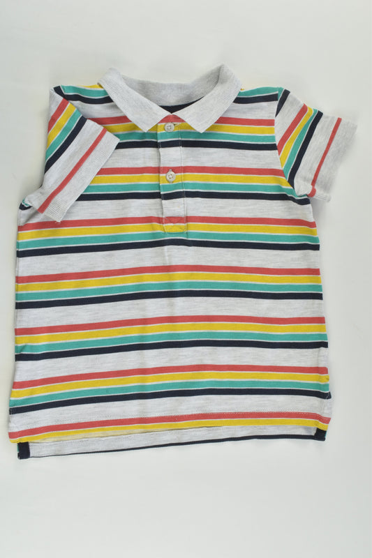 Dymples Size 2 Colorful Stripes Polo Shirt