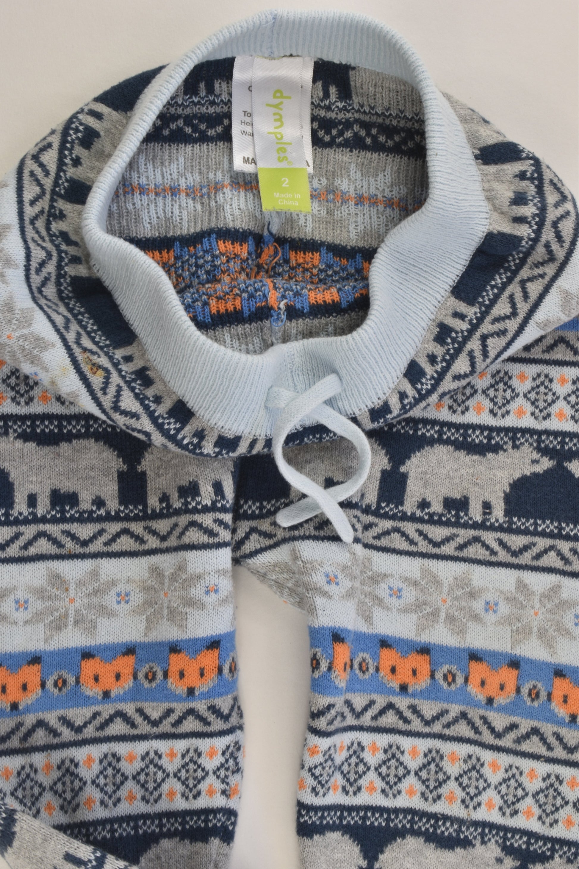 Dymples Size 2 Knitted Forest Animals Pants
