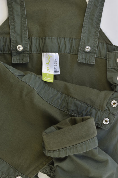 Dymples Size 2 Lined Cotton Overalls