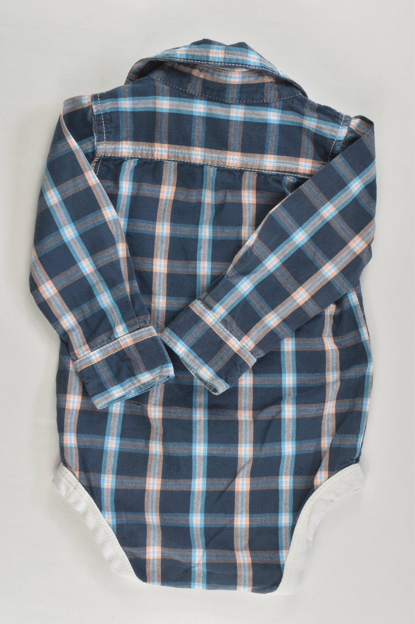 Early Days Size 0 (6-9 months) Checked Collared Bodysuit