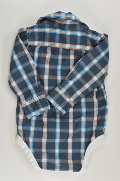 Early Days Size 0 (6-9 months) Checked Collared Bodysuit