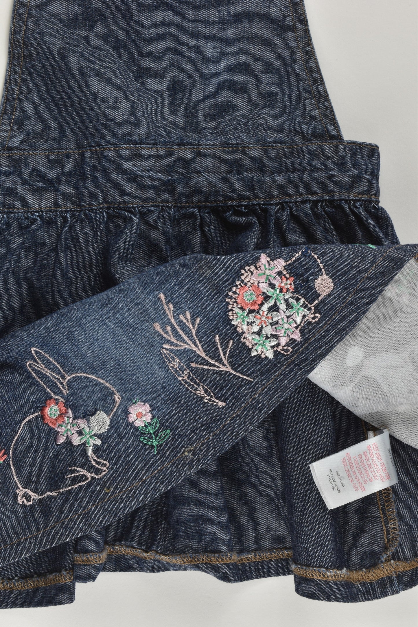 Early Days Size 00-0 Lightweight Forest Animals Denim Dress