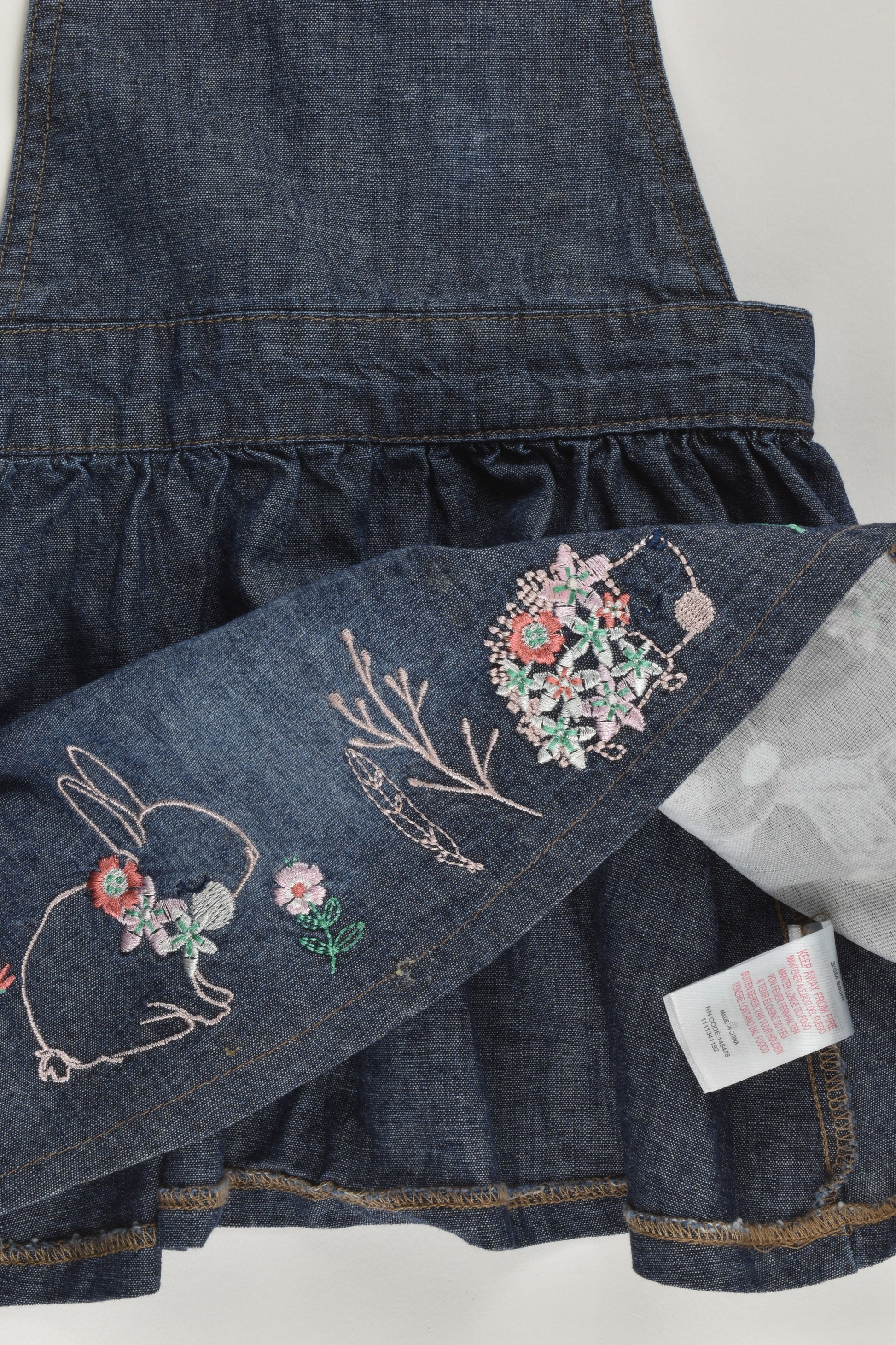 Early Days Size 00-0 Lightweight Forest Animals Denim Dress