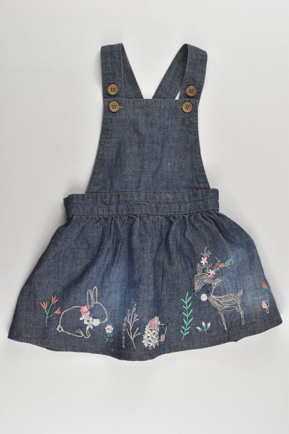 Early Days Size 00-0 Lightweight Forest Animals Denim Dress
