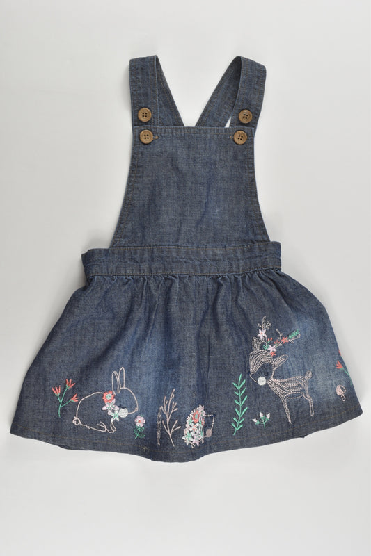 Early Days Size 00-0 Lightweight Forest Animals Denim Dress