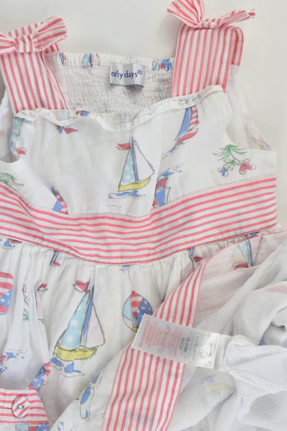 Early Days Size 1-2 (18-24 months, 86 cm) Nautical Dress