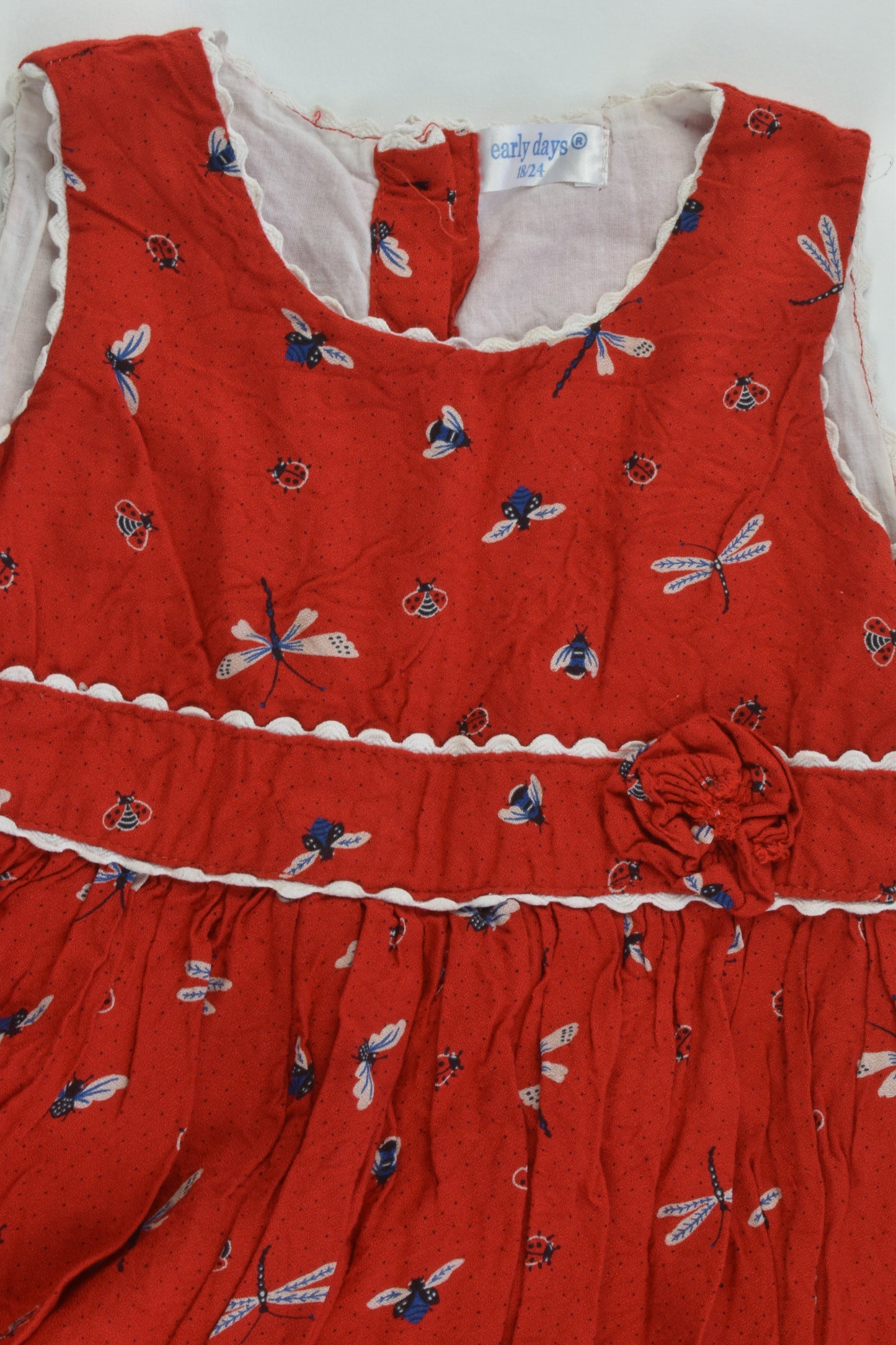 Early Days Size 2 (18/24 months) Ladybugs and more Lined Dress