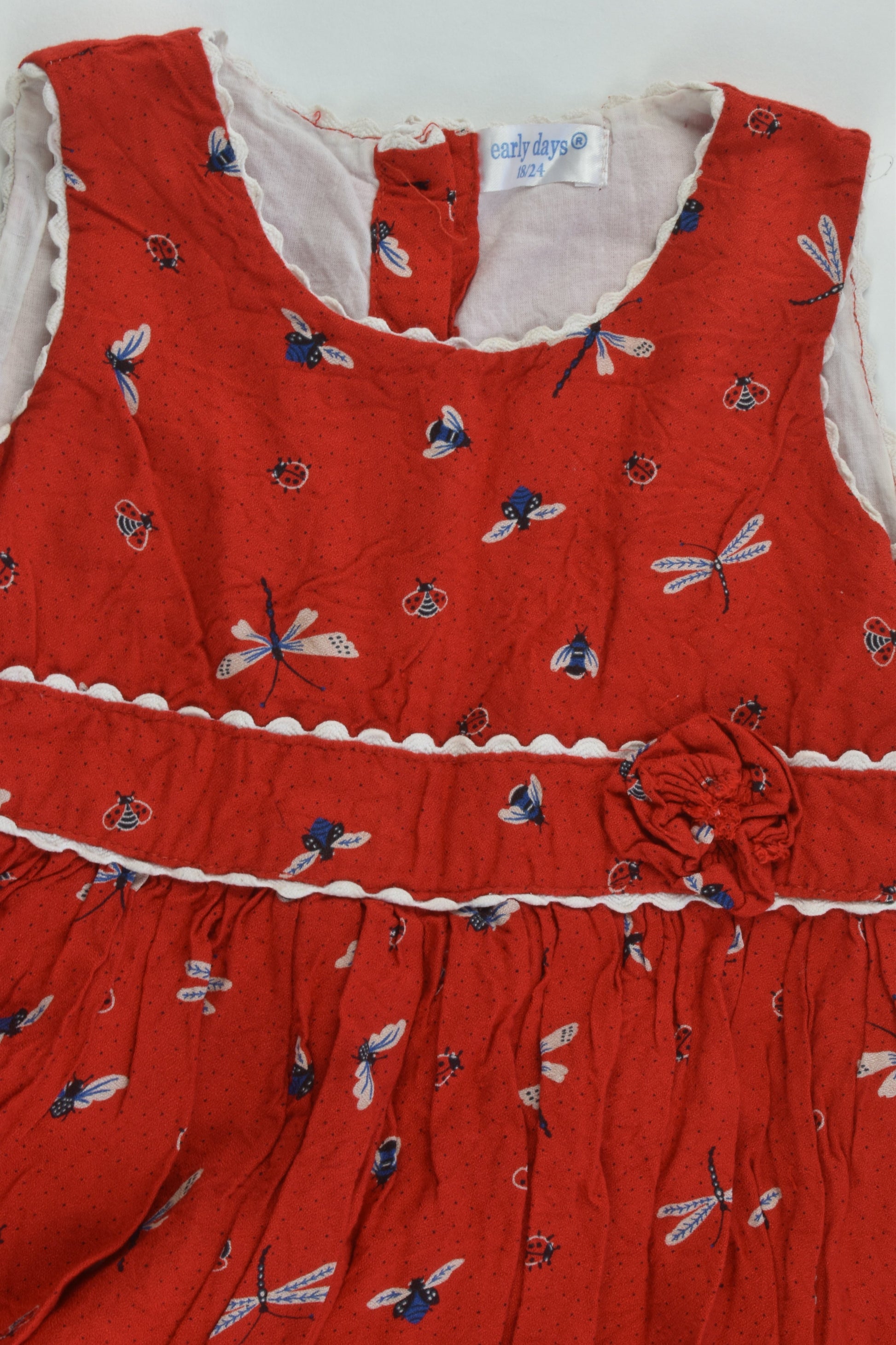 Early Days Size 2 (18/24 months) Ladybugs and more Lined Dress