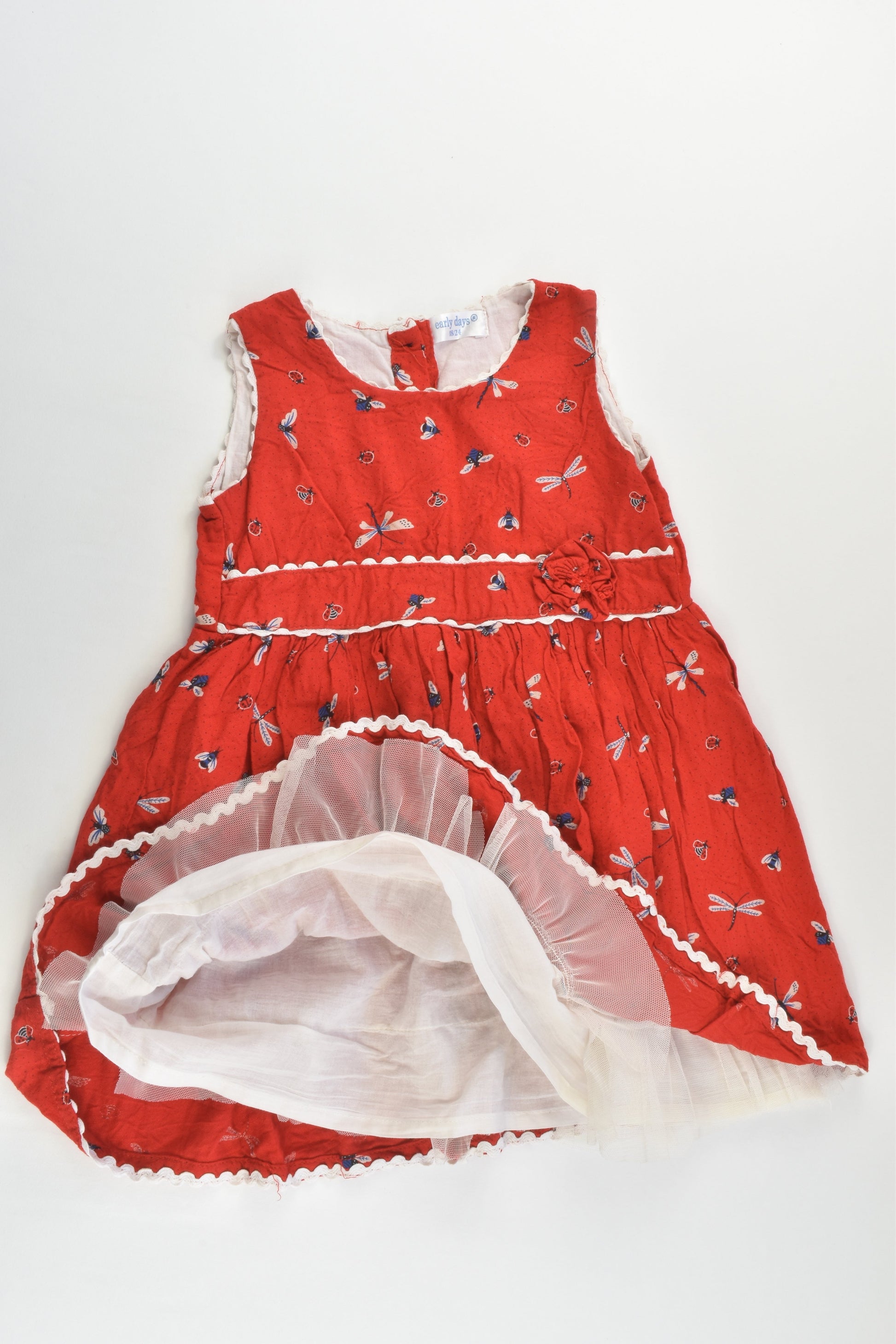 Early Days Size 2 (18/24 months) Ladybugs and more Lined Dress