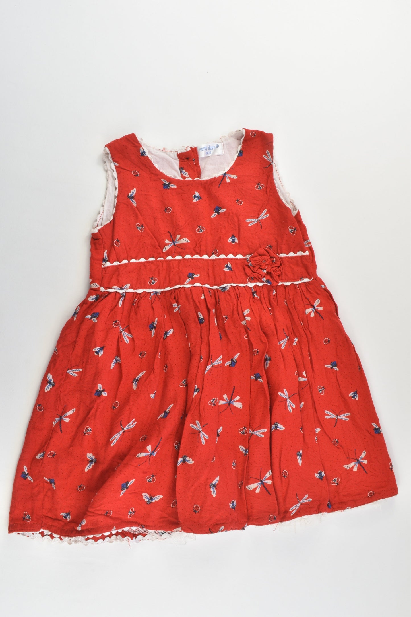 Early Days Size 2 (18/24 months) Ladybugs and more Lined Dress