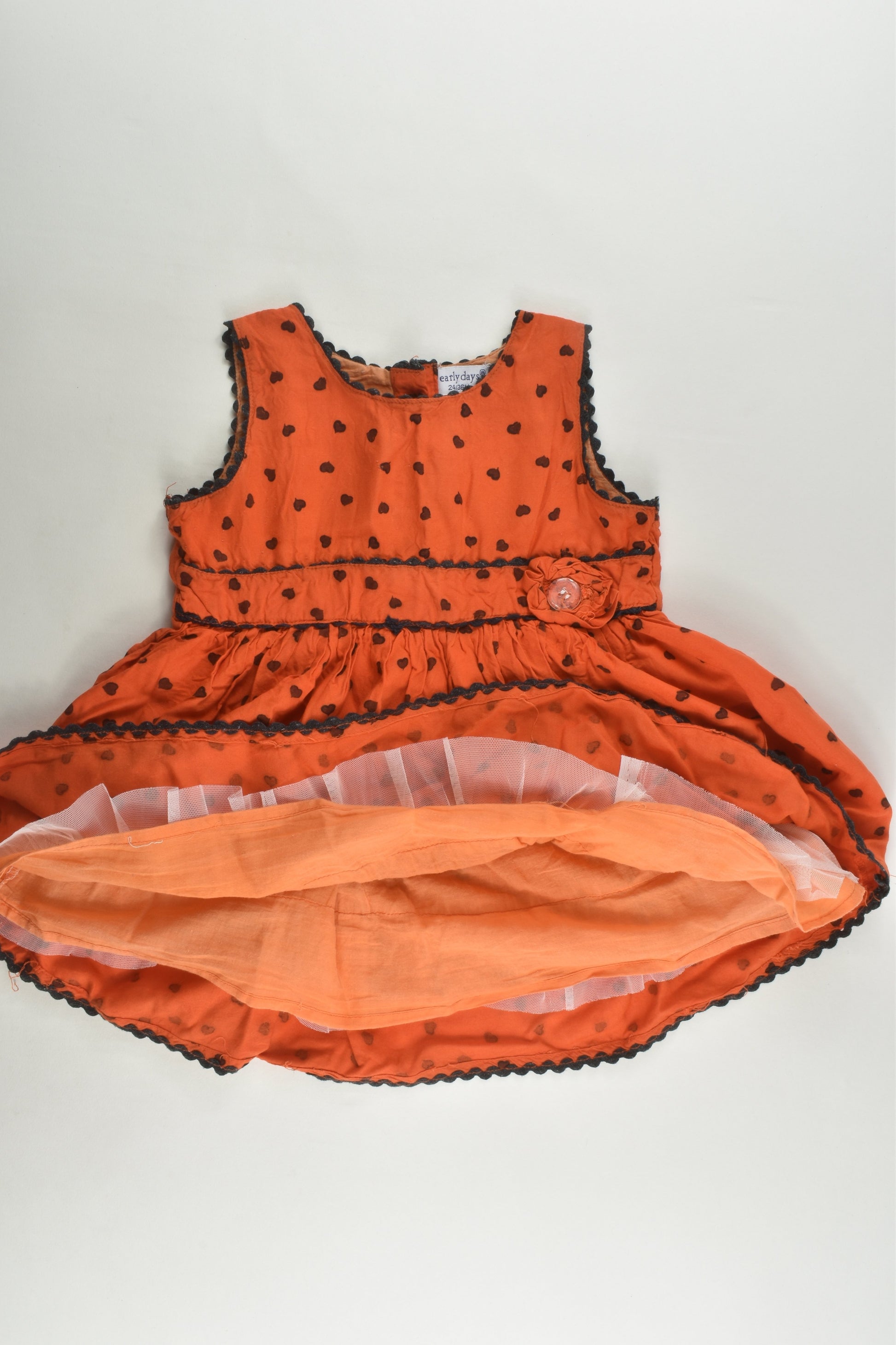Early Days Size 2-3 (24/36 months) Lined Love Hearts Dress