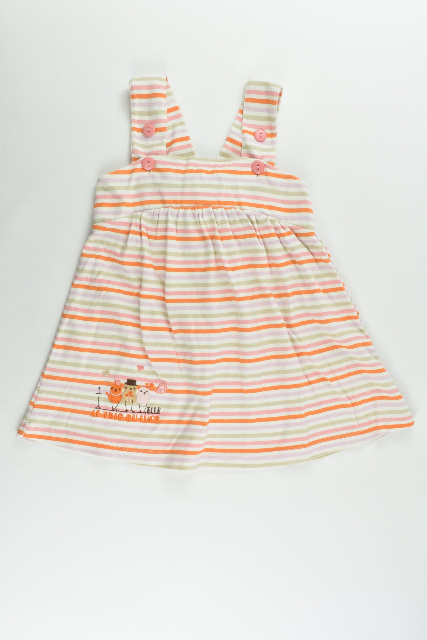 Elle Size 2-3 (100 cm) 'Le Trio Du Luco' Striped Dress