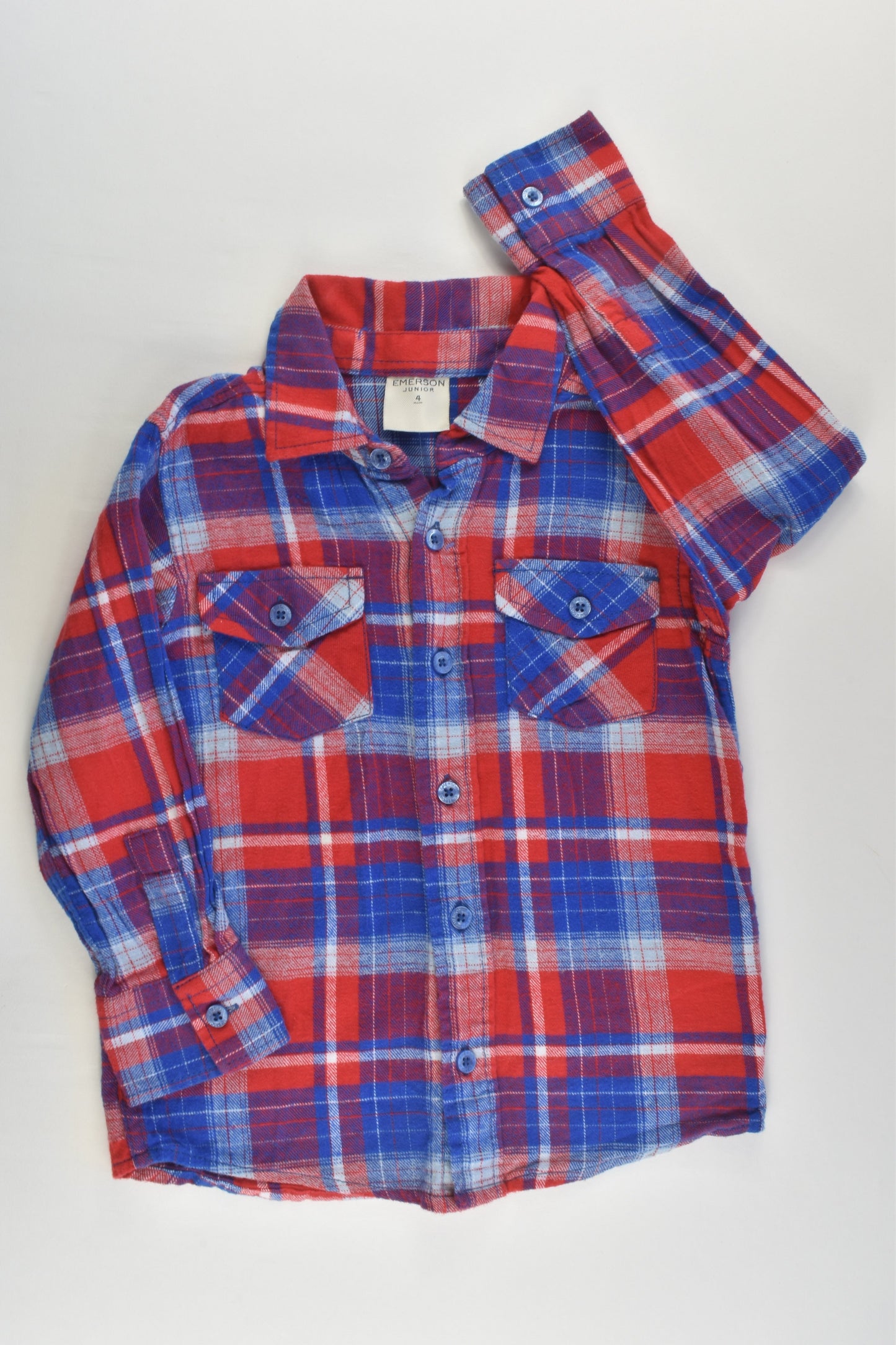 Emerson Junior Size 4 Checked Winter Shirt
