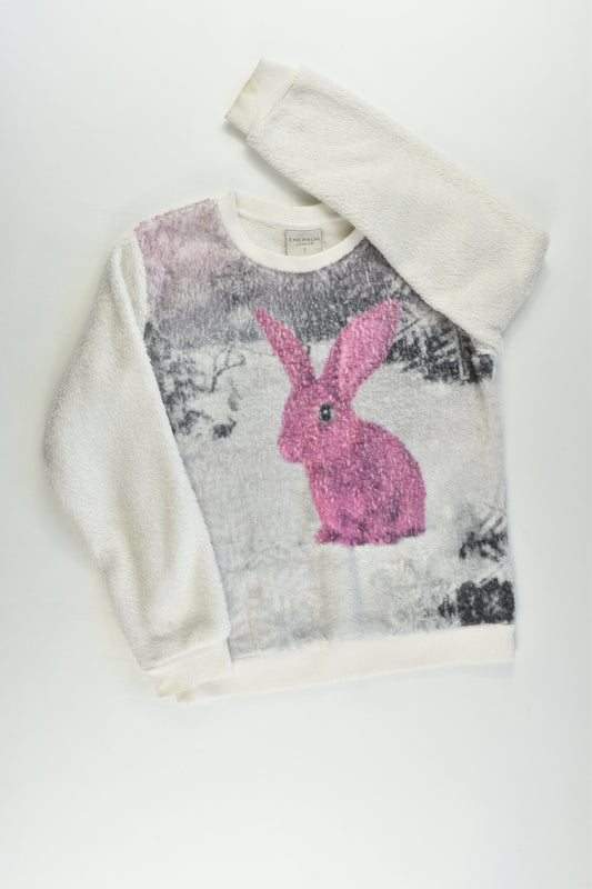 Emerson Junior Size 7 Fluffy Bunny Jumper