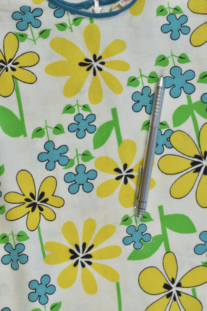 Empire Made Size approx 1-2 Hand Made Floral Dress