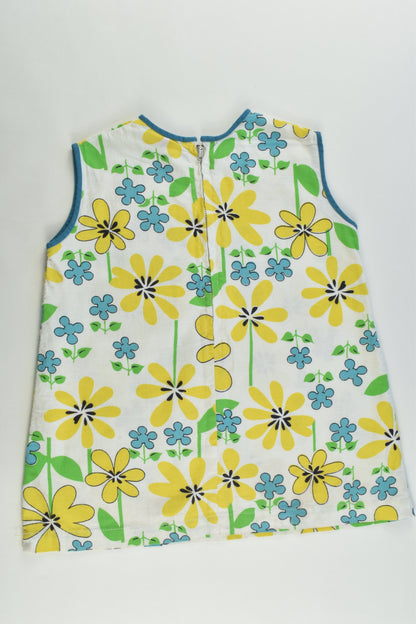 Empire Made Size approx 1-2 Hand Made Floral Dress