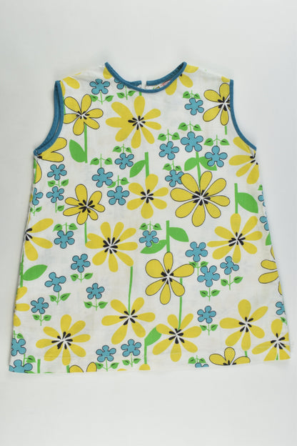 Empire Made Size approx 1-2 Hand Made Floral Dress