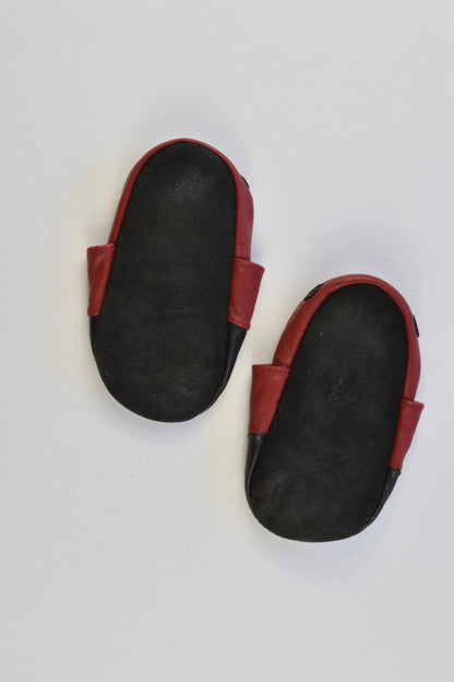 EMU (Australia) Size approx 6-12 months Ladybugs Soft Leather Baby Slippers with Merino Wool Sole