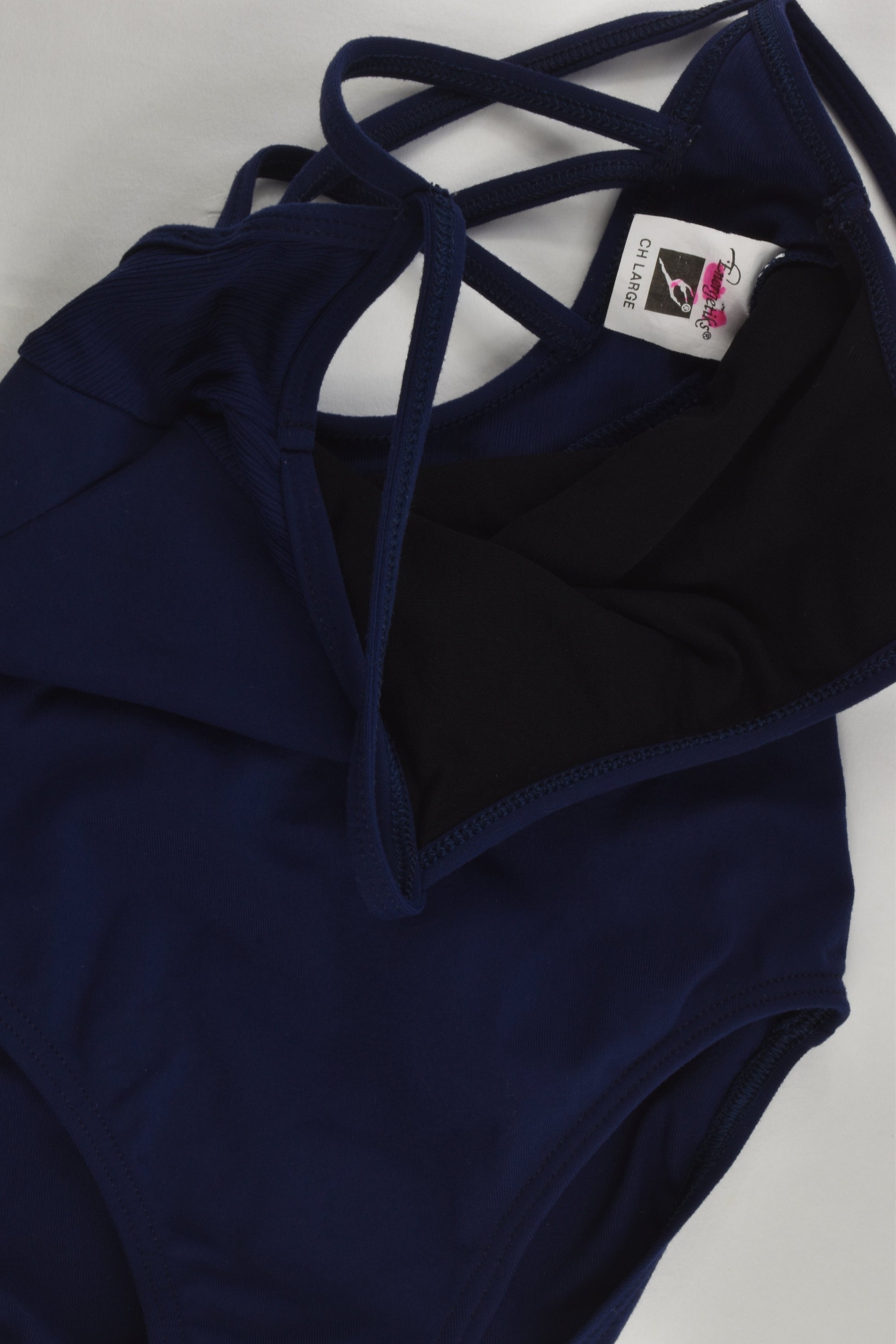 Energetiks Size approx 8-10 (Large) Lined Navy Leotard