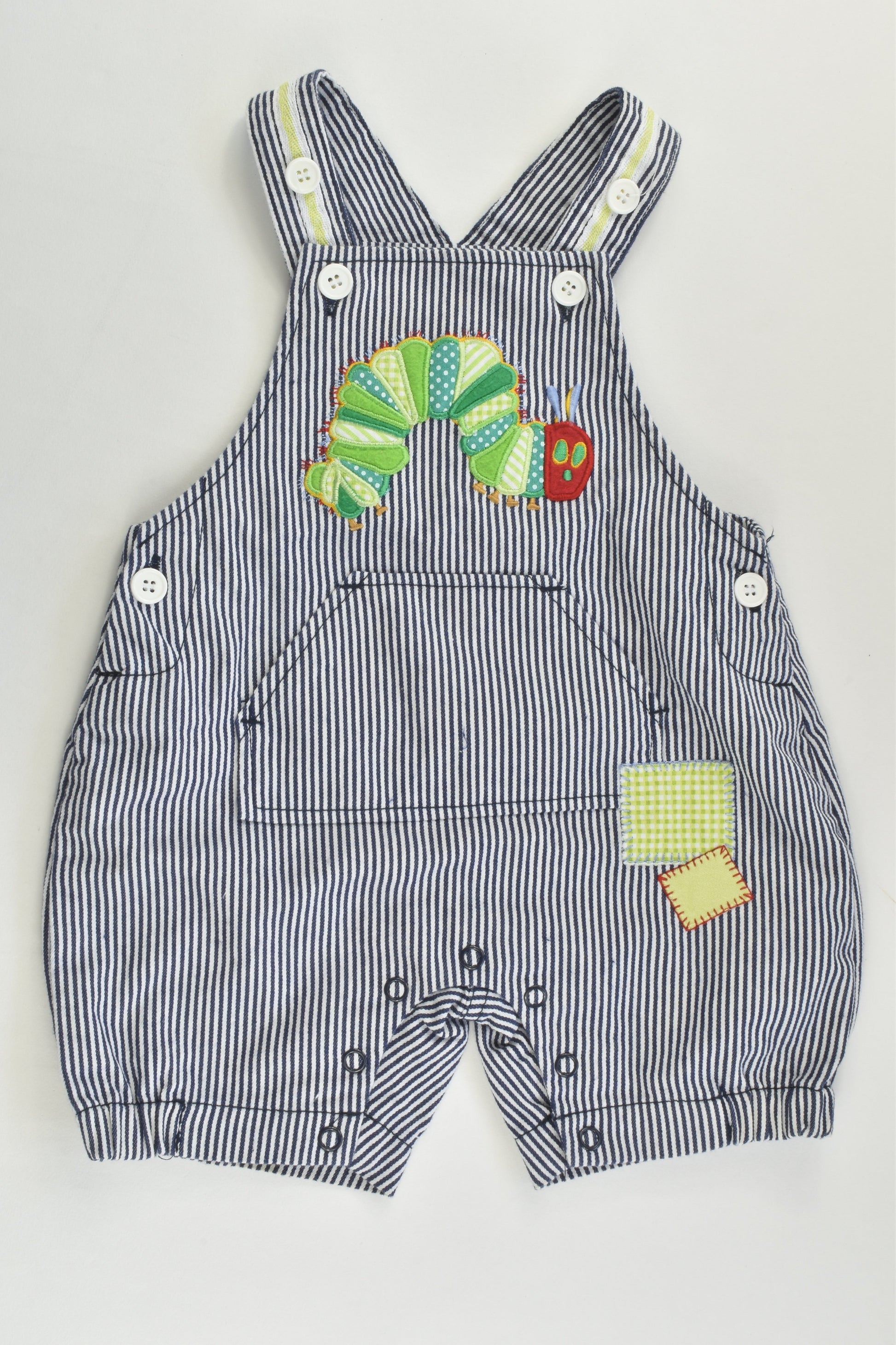 Eric Carle by Target Size 000 (0-3 months) The Very Hungry Caterpillar Short Overalls