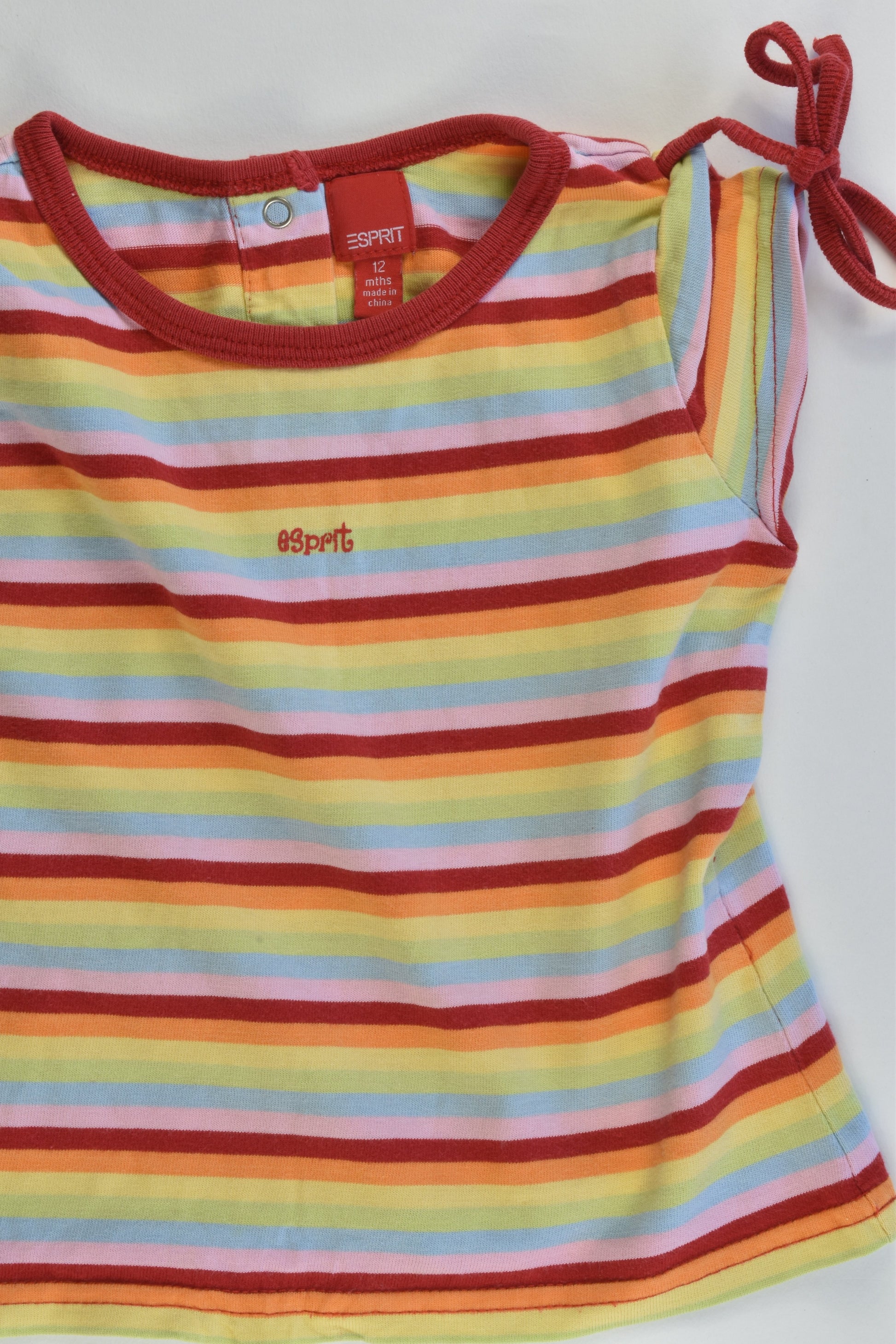 Esprit Size 12 months Rainbow Stipes T-shirt