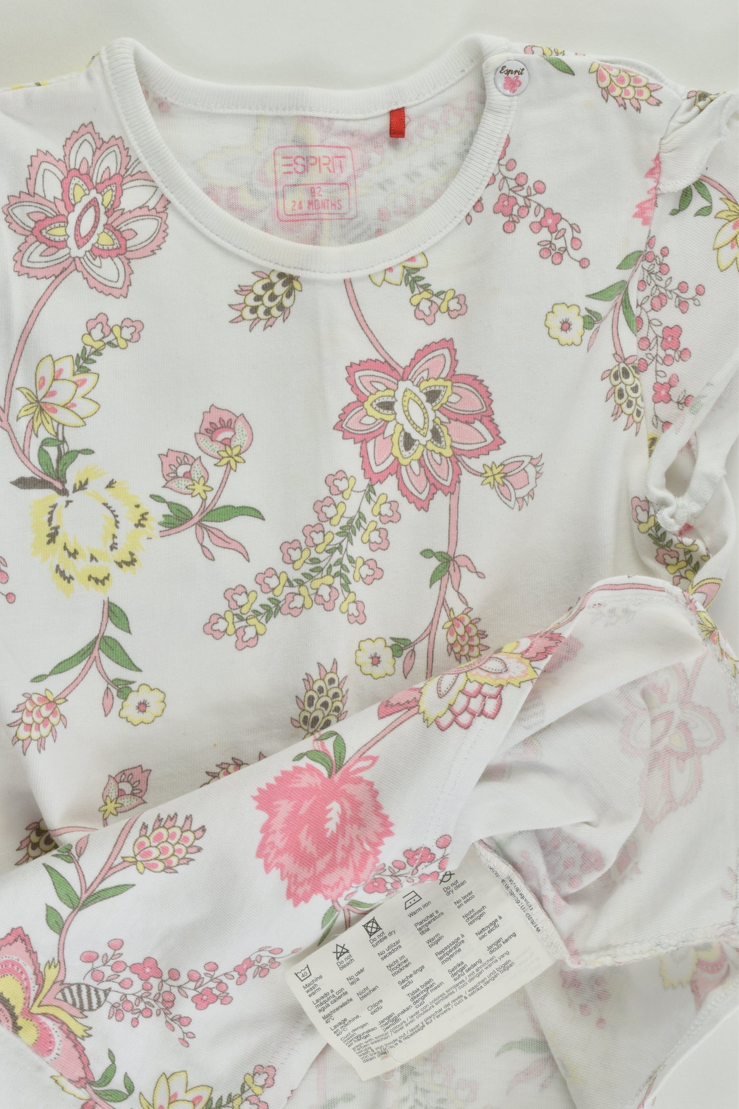 Esprit Size 2 (92 cm) Floral T-shirt