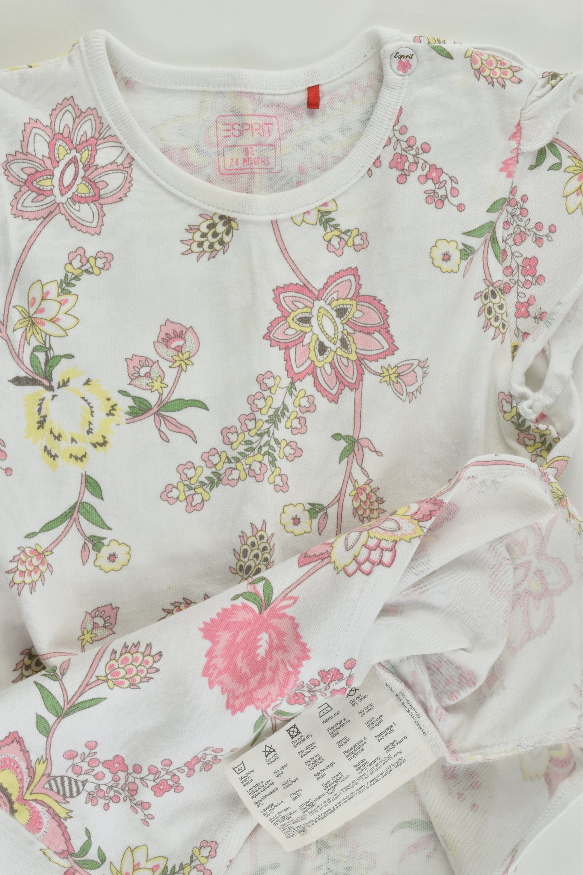 Esprit Size 2 (92 cm) Floral T-shirt