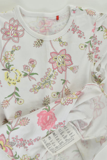 Esprit Size 2 (92 cm) Floral T-shirt