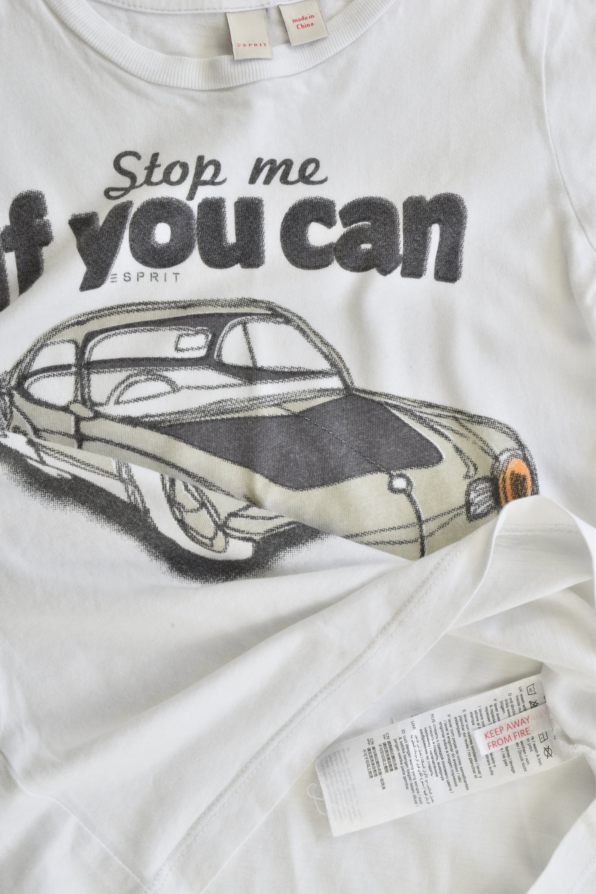 Esprit Size 4-5 "Stop Me If You Can" T-shirt