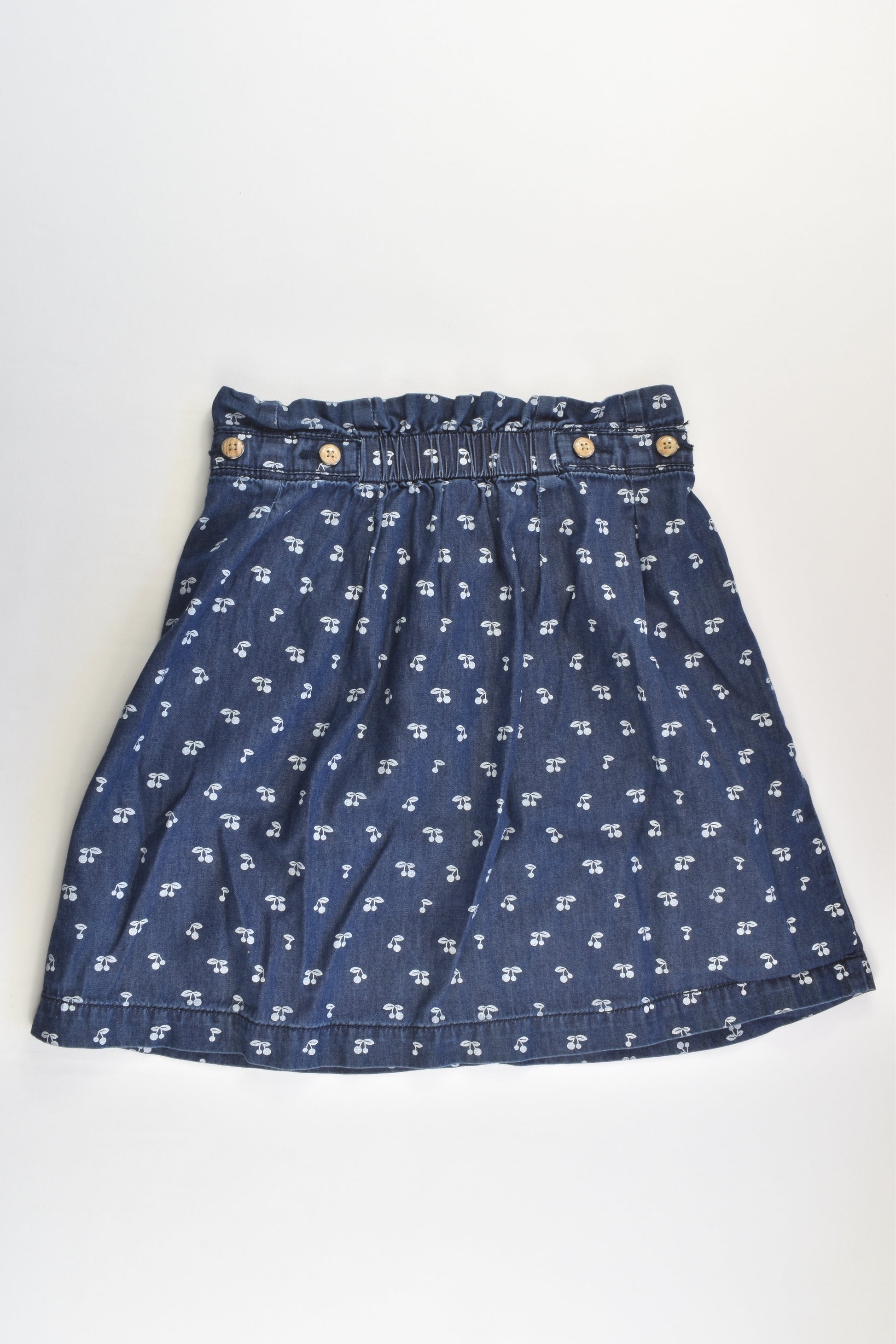 Esprit Size 9 (134 cm) Lightweight Cherries Denim Dress