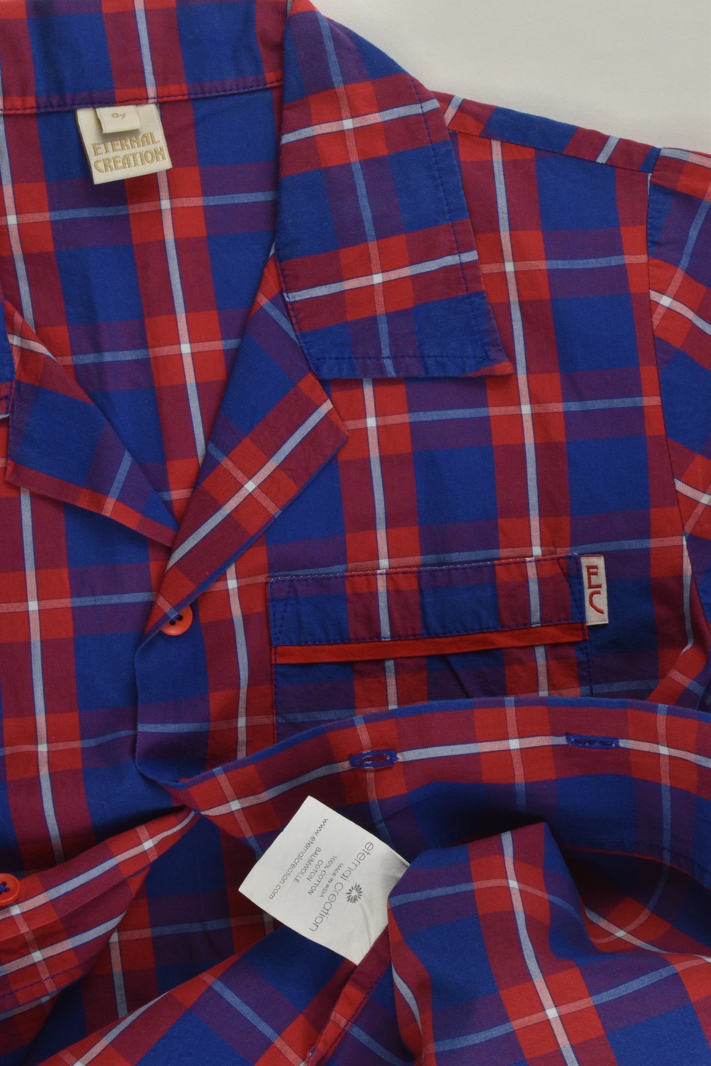 Eternal Creation Size 9 Checked Shirt