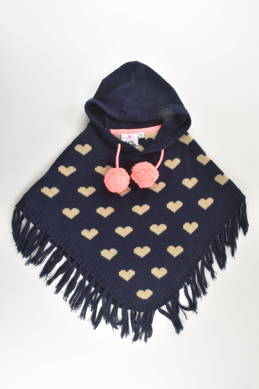 Eve's Sister Size 6 Love Hearts Poncho