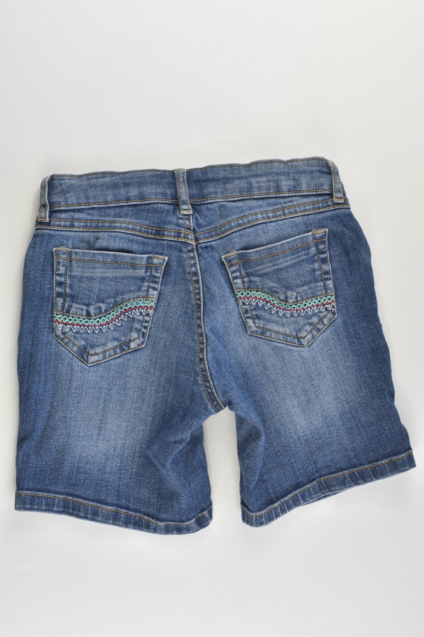 FatFace Size 6-7 Stretchy Denim Shorts with Embroidery