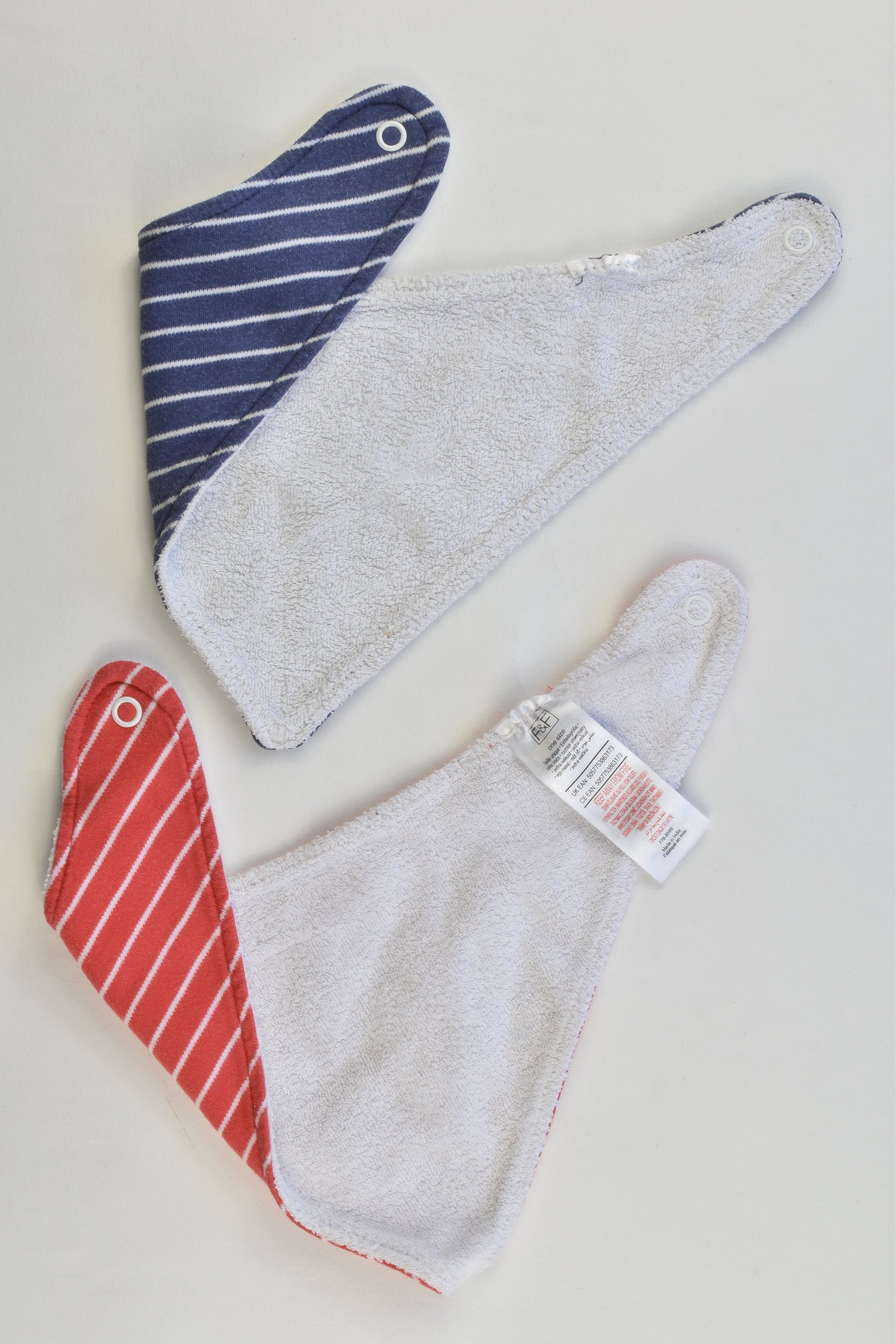 F&F One Size Baby/Toddler Dribble Bandana Bibs