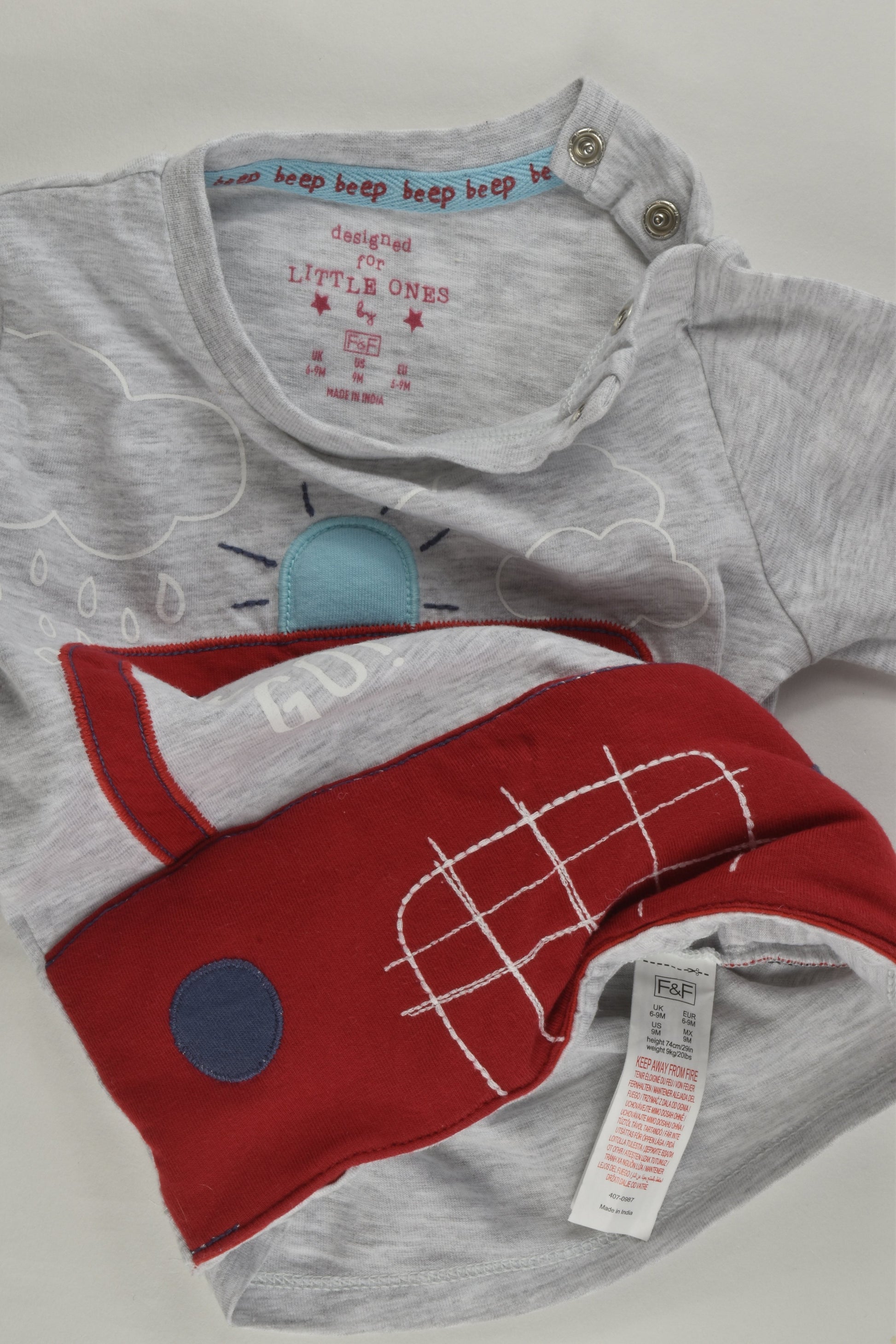 F&F Size 0 (6-9 months) Padded Car Top