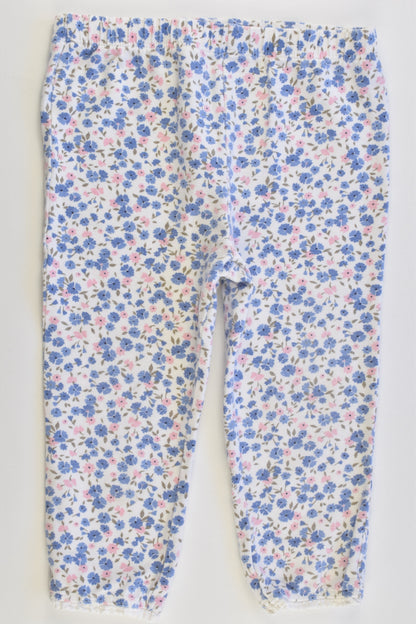 F&F Size 0 (9-12 months) Floral Leggings