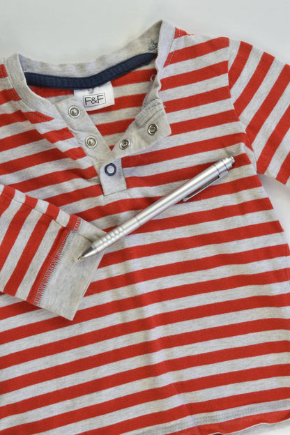 F&F Size 0 (9-12 months) Striped Top