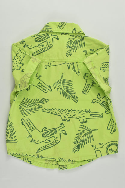 F&F Size 000 (Up to 3 months, 62 cm) Crocodile Collared Shirt
